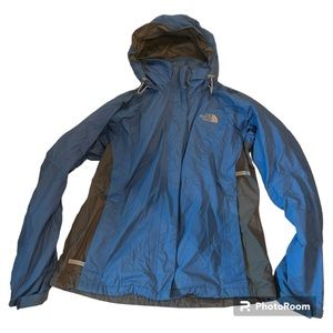 North face blue gray hyvent windbreaker jacket